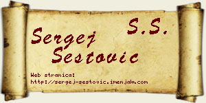 Sergej Šestović vizit kartica